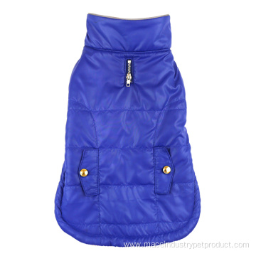 warm Nylon Fabric thickened pocket vest pet jacket